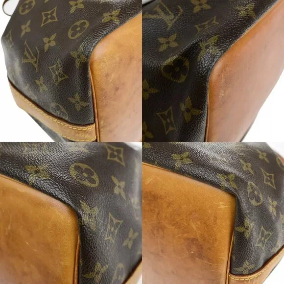 LOUIS VUITTON Petit Noe Drawstring Shoulder Bag Monogram Leather